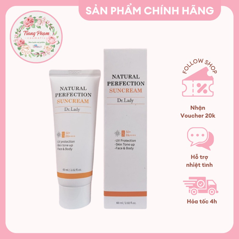 Kem Chống Nắng Dr.Lady Suncream 60ml Nâng Tone, Kiềm Dầu