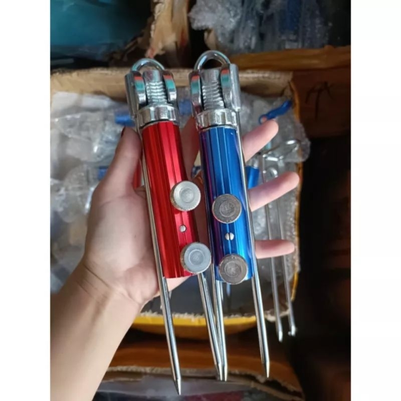 Chân cắm đất inox gác cần câu cá  hợp kim cao cấp xanh và đỏ