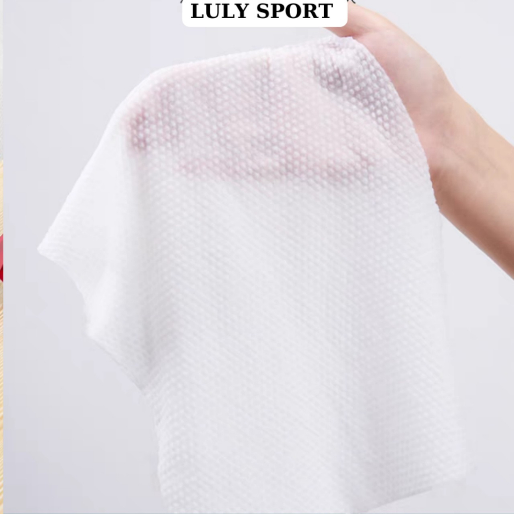 Khăn nén hình viên kẹo LULY SPORT tiện lợi khi đi tập dùng rửa mặt, lau mồ hôi