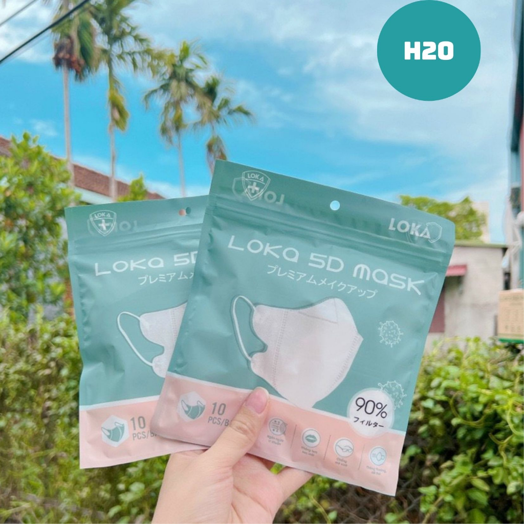 Khẩu Trang 5D LOKA 𝐌𝐀𝐒𝐊 , chống bụi, kháng khuẩn, Hottrend, Thời Trang Unisex