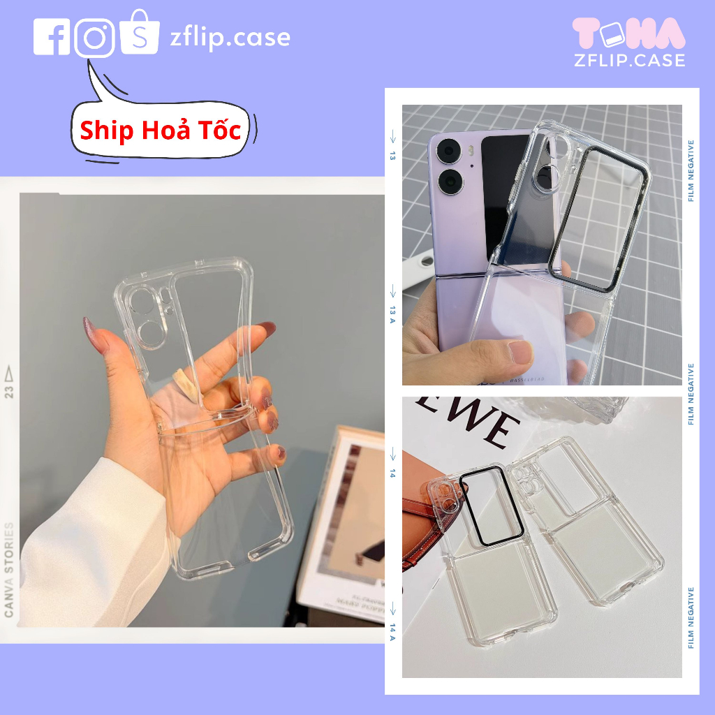 Ốp Lưng Trong Suốt Chống Sốc PC Mềm Dẻo Cho OPPO Find N2 Flip 5G