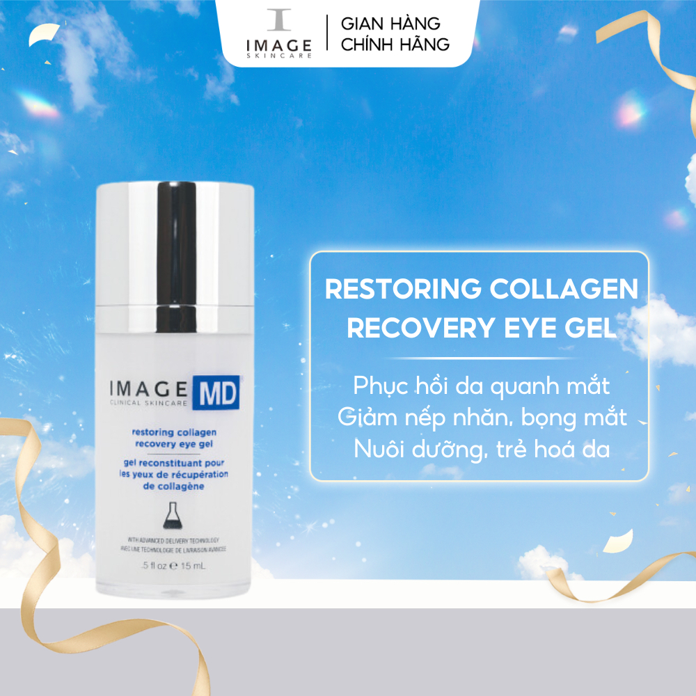 Gel trẻ hóa và tái tạo collagen vùng mắt Image Skincare MD Restoring Collagen Recovery Eye Gel 15ml