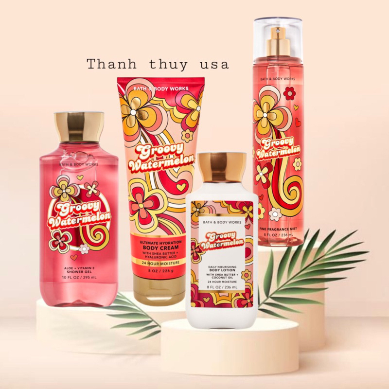 Bộ Sản Phẩm Sữa Tắm - Lotion - Body Mist Xịt Thơm Toàn Thân Hương Nước Hoa Bath & Body Works