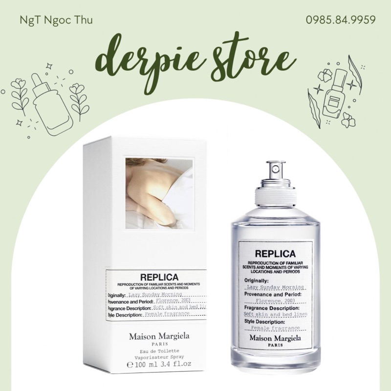 Nước hoa unisex Maison Margiela Replica Lazy Sunday Morning chính hãng có sẵn