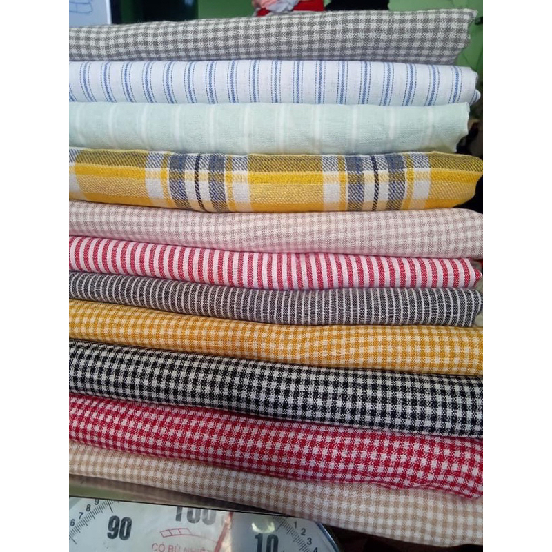 linen sọc chất đẹp , hàng mới về bán kí rẻ 130k/1ki đủ sọc khách may