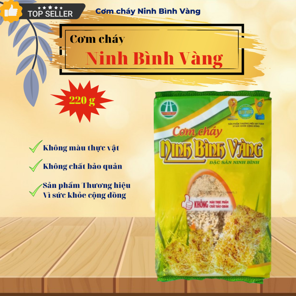 Cơm cháy Ninh Bình Vàng 220gr-( Cơm cháy Đại Long)