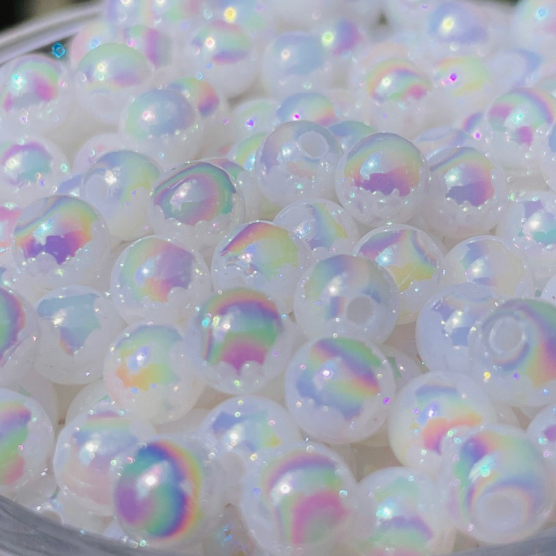 Hạt cườm tròn 6mm siêu bóng 100g
