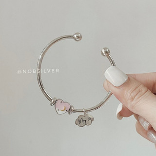 Lắc tay bạc nữ mix charm tinh tế - Trang sức bạc Nobsilver