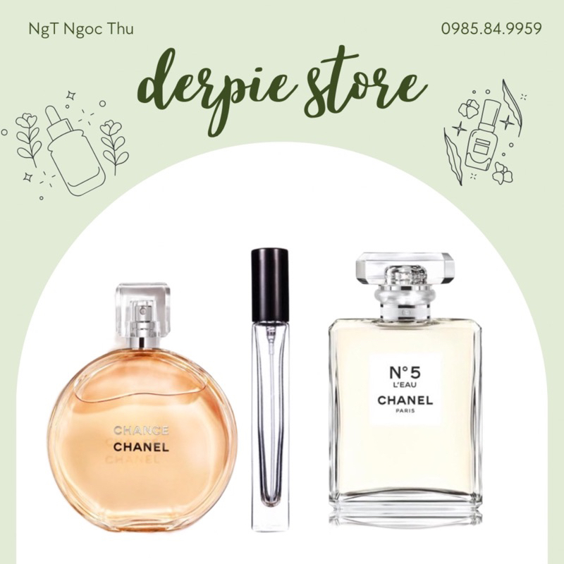 Nước hoa nữ Chanel Chance EDT - Chanel No 5 L'eau - thơm trong trắng, ngây thơ chính hãng có sẵn