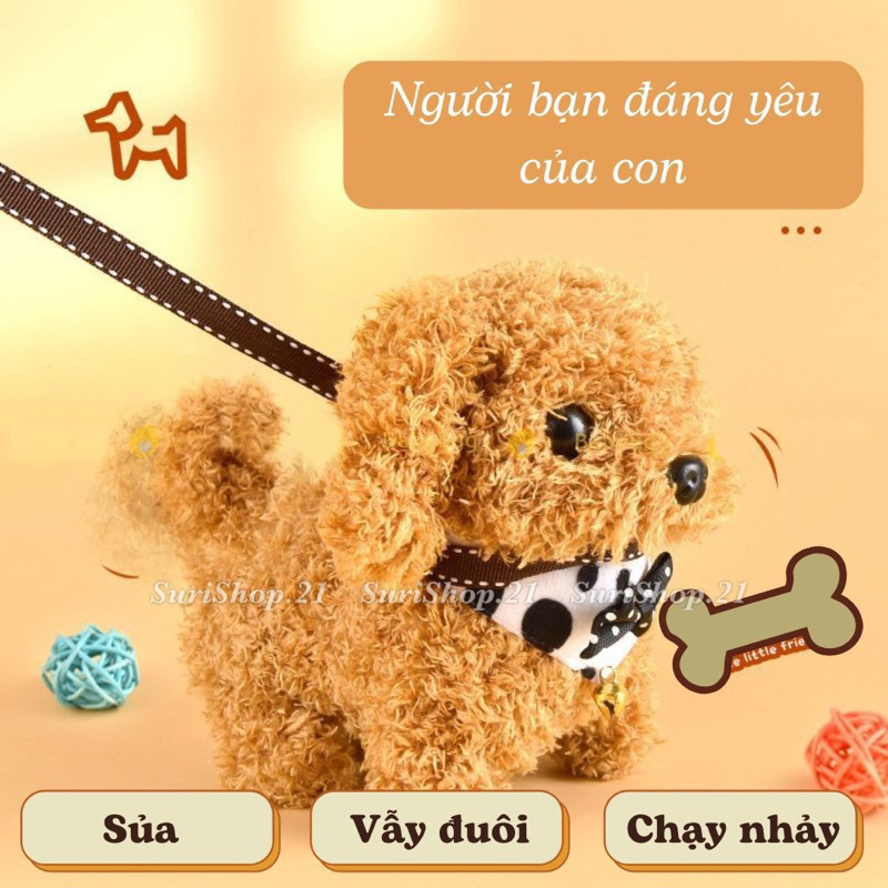 Chó bông biết đi, vẫy đuôi, biết kêu cực đáng yêu