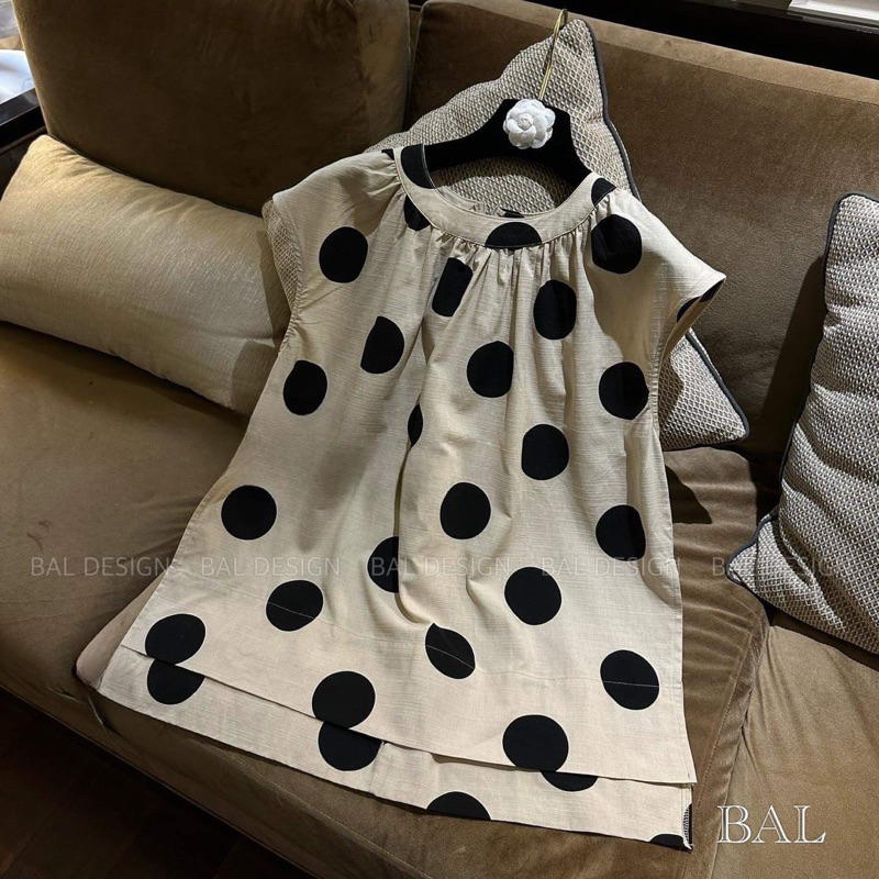 Áo Đũi Chấm Bi Kim Anh Bùi Hot Hit Hàng QC