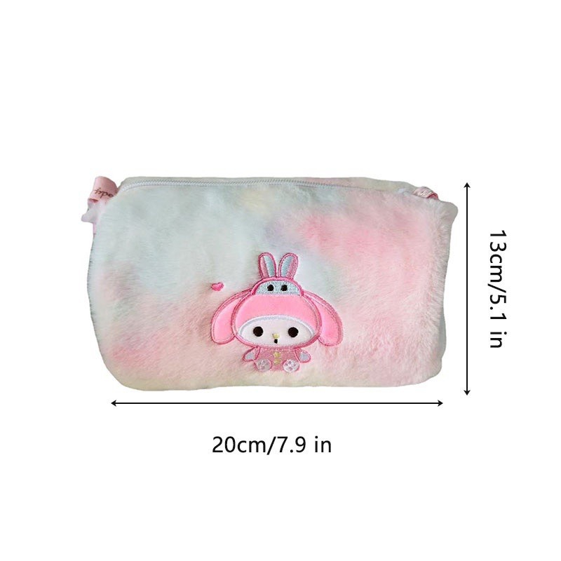 Túi đeo chéo hình trụ vải bông loang màu họa tiết Lotso, Sanrio dễ thương _ TingTing