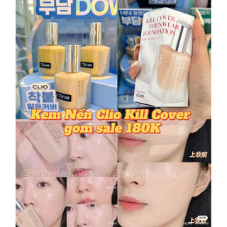 Kem Nền Clio Kill Cover 13G minisize Founwear Foundation SPF 50 PA+++