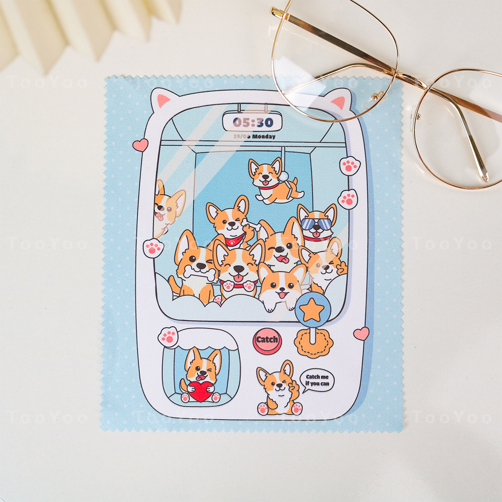 Khăn lau kính, khăn lau màn hình điện thoại hình CORGI dễ thương cute TooYoo TY0230