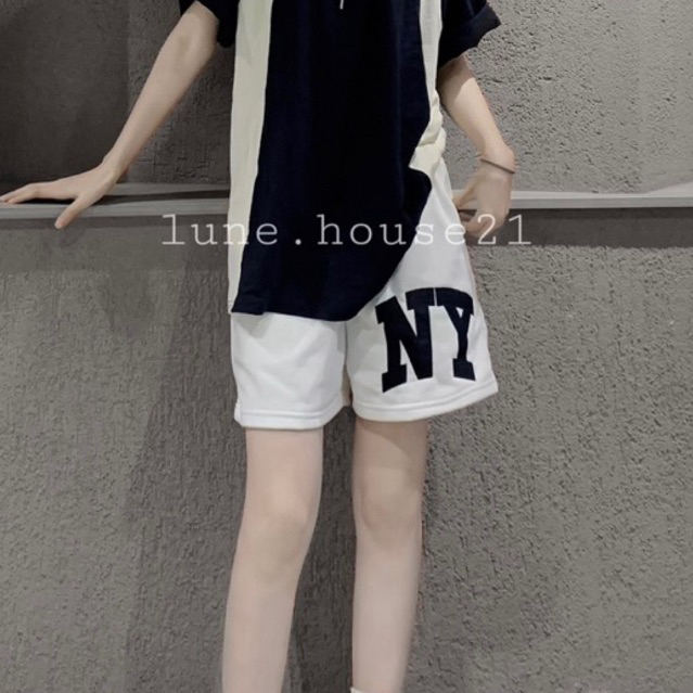 Quần Sooc Thêu Chữ NY