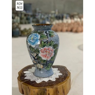 Bình cắm hoa gốm sứ dáng chum, Lọ cắm hoa Bát Tràng, Gốm Plus