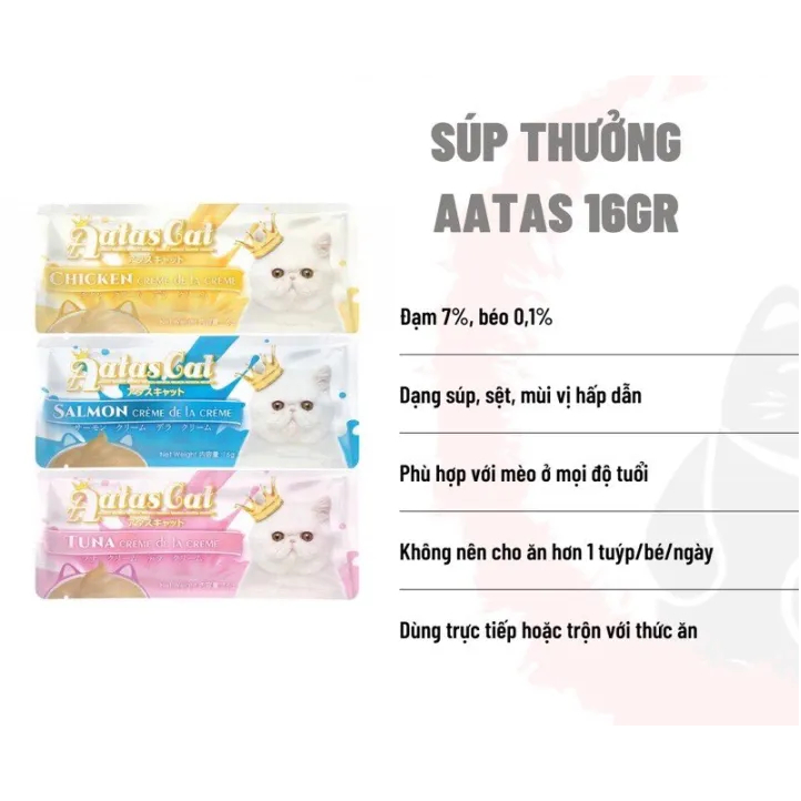 Kem Thưởng Aatas Thơm Ngon Khó Cưỡng Cho Mèo Gói 16Gr
