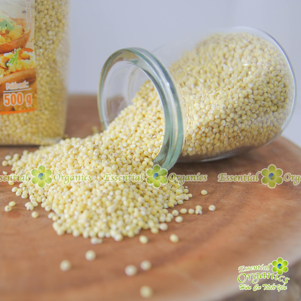 Hạt kê hữu cơ đã bóc vỏ Markal 500g - Pháp - hạt kê cho bé ăn dặm