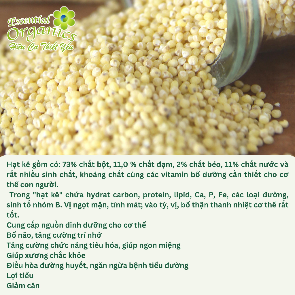 Hạt kê hữu cơ đã bóc vỏ Markal 500g - Pháp - hạt kê cho bé ăn dặm