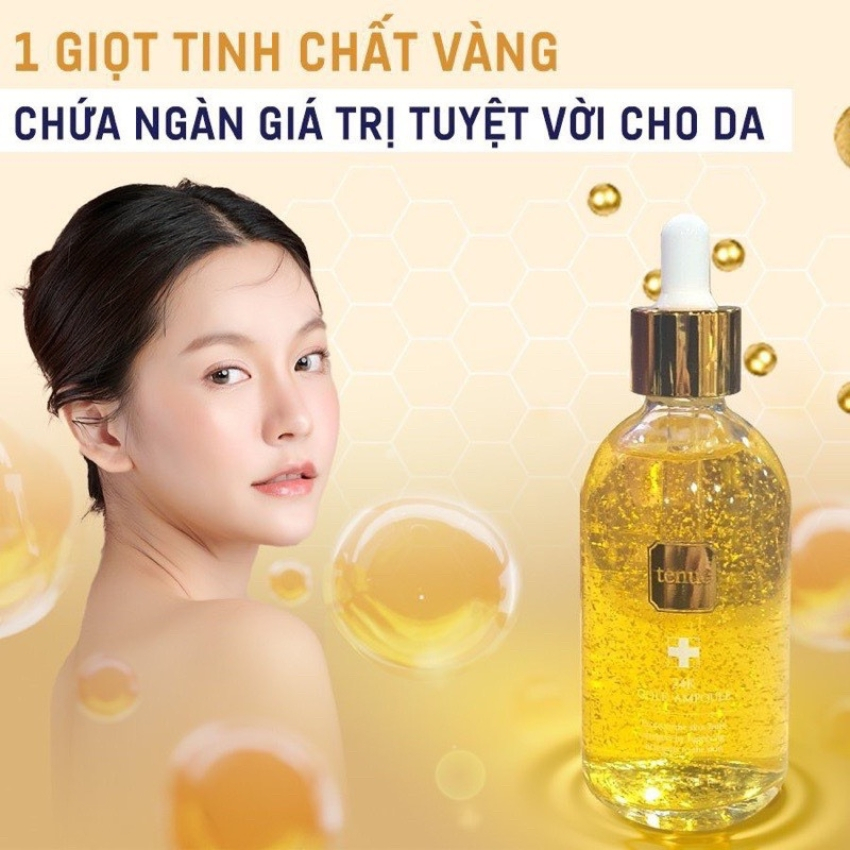 Serum Kem Dưỡng Tinh Chất Vàng TENUE 24K GOLD AMPOULE Chống Lão Hóa Dưỡng Ẩm Cho Da Cho Da Mịn Màng Căng Bóng