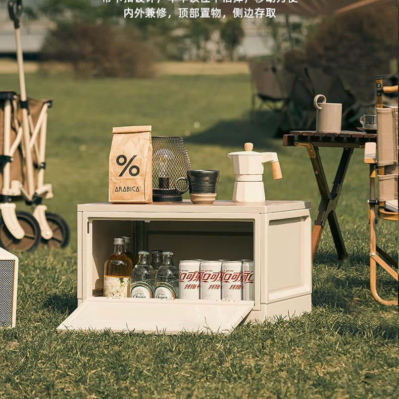 Thùng đựng đồ camping, dã ngoại, chắc chắn bền đẹp 55l, vừa làm bàn làm thùng đựng đồ xếp gọn không chiếm diện tích