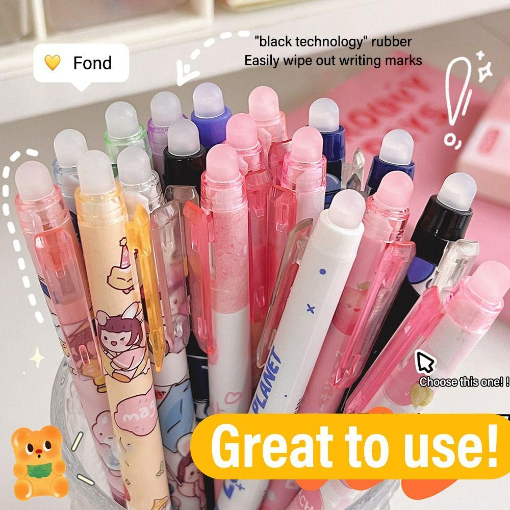 Bút Mực Gel Ngòi 0.5mm Hình Phi Hành Gia / Quả Đào Màu Cầu Vồng Xinh Xắn