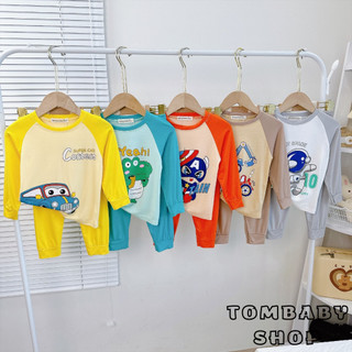 Bộ dài tay cho bé trai bé gái thu đông, đồ bộ thun lạnh dài tay minky mom trẻ em mặc ngủ ở nhà 1 2 3 4 5 tuổi BD014