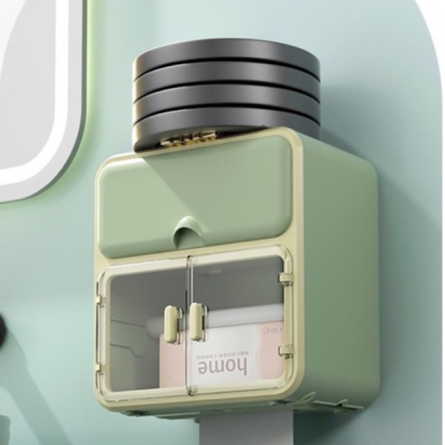 Hộp Đựng Giấy Vệ Sinh 2 Tầng Cao Cấp Kệ đựng mỹ phẩm sang trọng, màu trắng siêu xinh