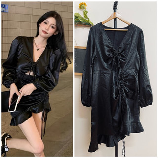 [BIGSIZE, FREESIZE] Đầm Đi Tiệc, Phi Bóng, Tay Bồng, Hiệu Shein Curve, 2hand