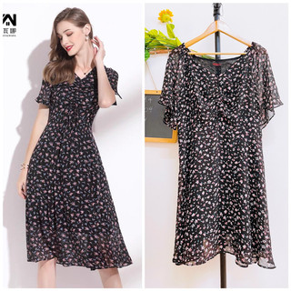 [BIGSIZE, FREESIZE] Đầm Tiểu Thư, Voan Hoa Hai Lớp, Size Trên Đầm 4XL, 2hand