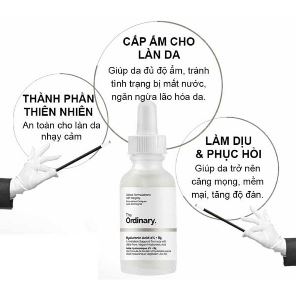 Tinh chất cấp ẩm hồi phục The Ordinary Hyaluronic Acid 2% + B5 - NT Bình An