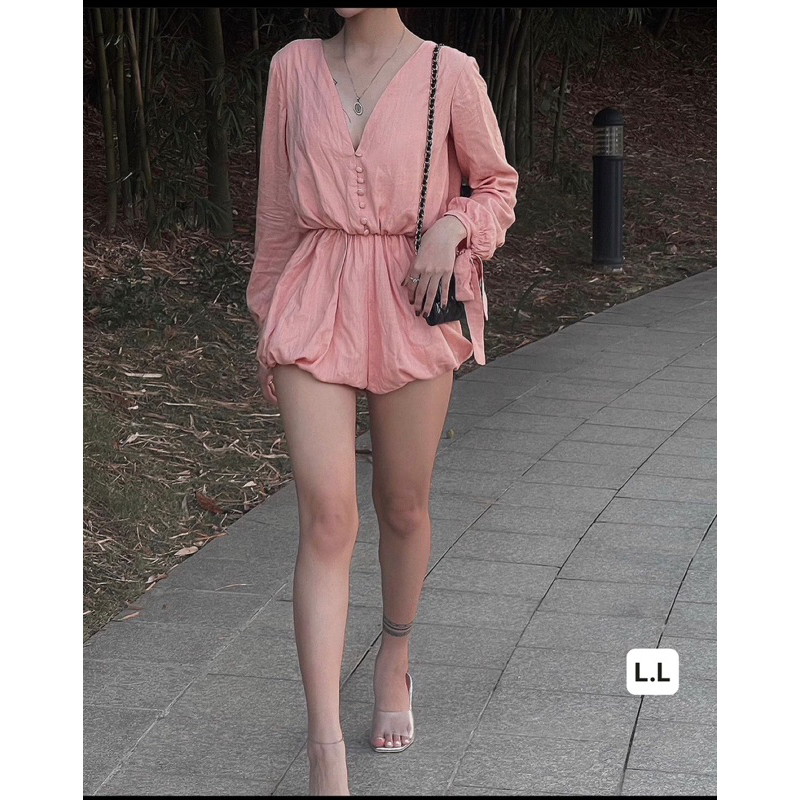 Bộ jum đũi dài tay quần cộc đơn giản đi phố