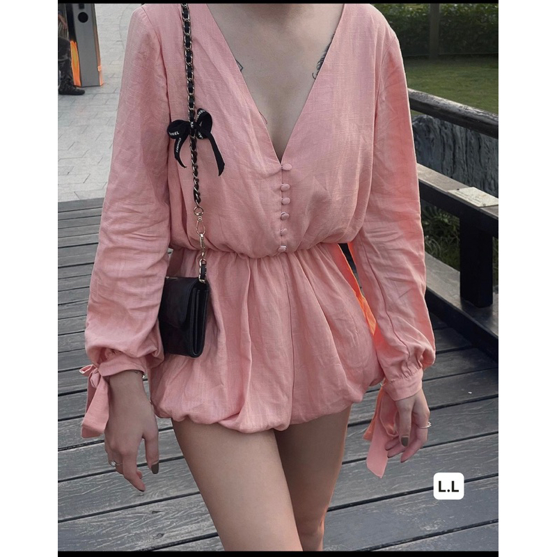 Bộ jum đũi dài tay quần cộc đơn giản đi phố