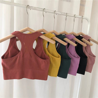 Áo bra tập gym, yoga thể thao nữ dệt kim có mút lót, mát mịn êm