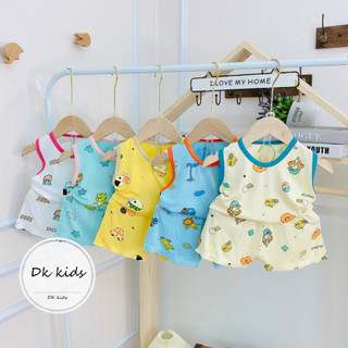 Bộ ba lỗ thun lạnh thiết kế cho bé trai bé gái 6-15kg