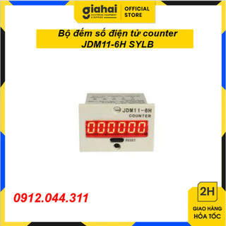 Bộ đếm số điện tử counter jdm11-6h 220v sylb tbd176