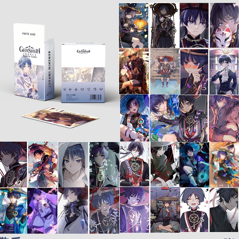 LOMO Hologram Thẻ nhỏ màu đen laser đóng hộp 50 tờ thẻ nhỏ in hai mặt thẻ lomo lấp lánh