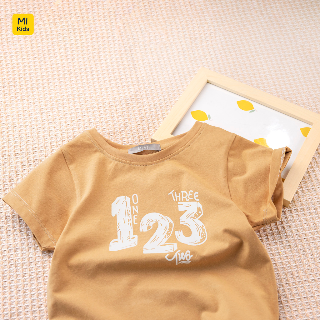 Áo phông cho bé số 123 one true three dễ thương thun cotton mát mịn thấm hút cho bé mặc nhà đi học đi chơi