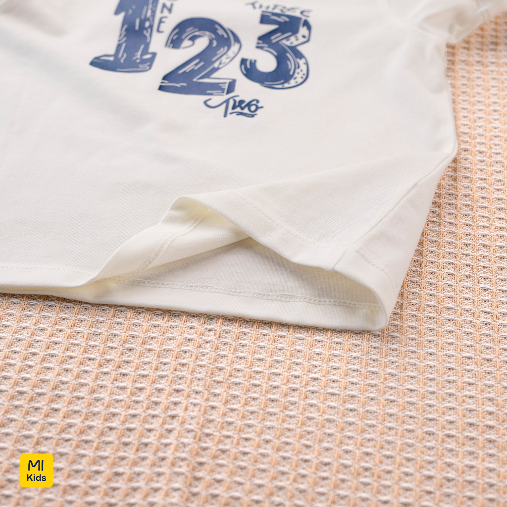 Áo phông cho bé số 123 one true three dễ thương thun cotton mát mịn thấm hút cho bé mặc nhà đi học đi chơi