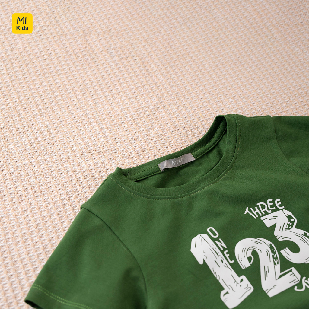 Áo phông cho bé số 123 one true three dễ thương thun cotton mát mịn thấm hút cho bé mặc nhà đi học đi chơi