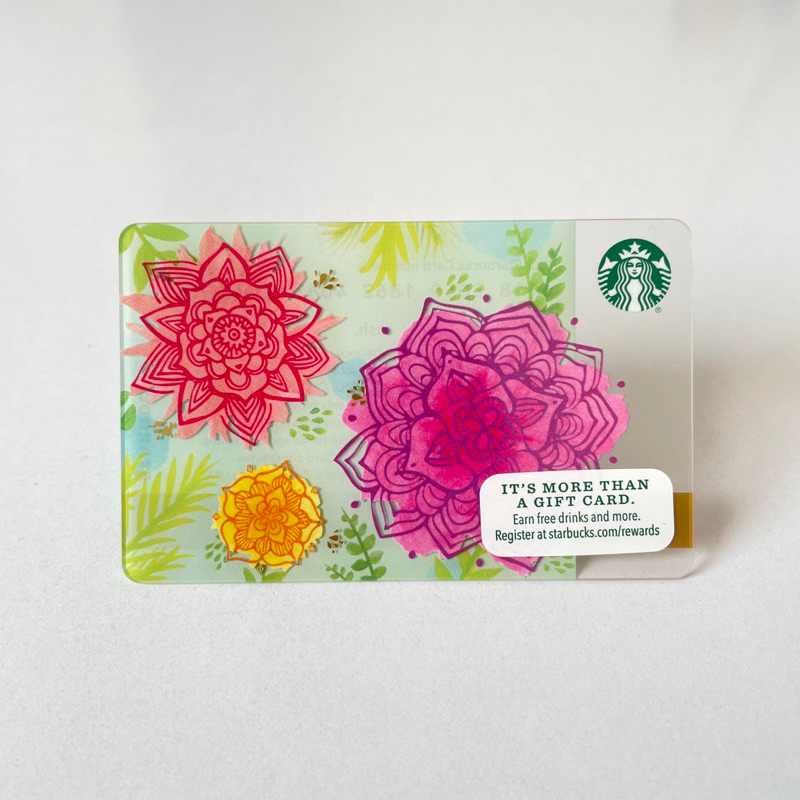 1701 THẺ STARBUCKS NHỰA US SPRING FLOWER, thẻ có trầy (thẻ đã sử dụng, dùng để sưu tầm)
