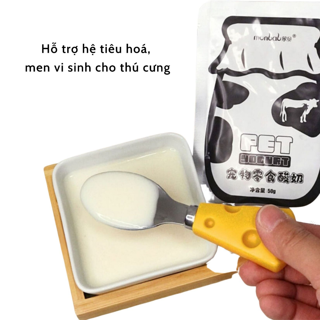 Sữa chua cho chó mèo tăng cường miễn dịch, hỗ trợ tiêu hóa, giảm mùi hôi phân cho thú cưng  - lutpet