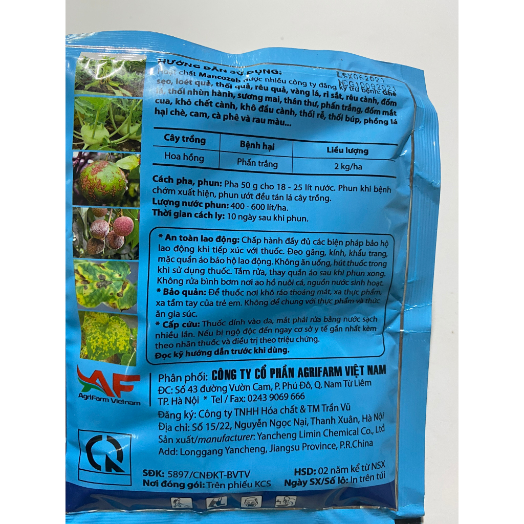 Sạch bệnh TVZEB 800WP Bổ sung nguyên tố vi lượng kẽm  gói 50g