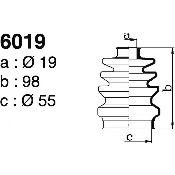 Cao su che bụi láp trong DEAWOO LANOS, NUBIRA, LACETTI EX, GENTRA, CIELO - 96489856
