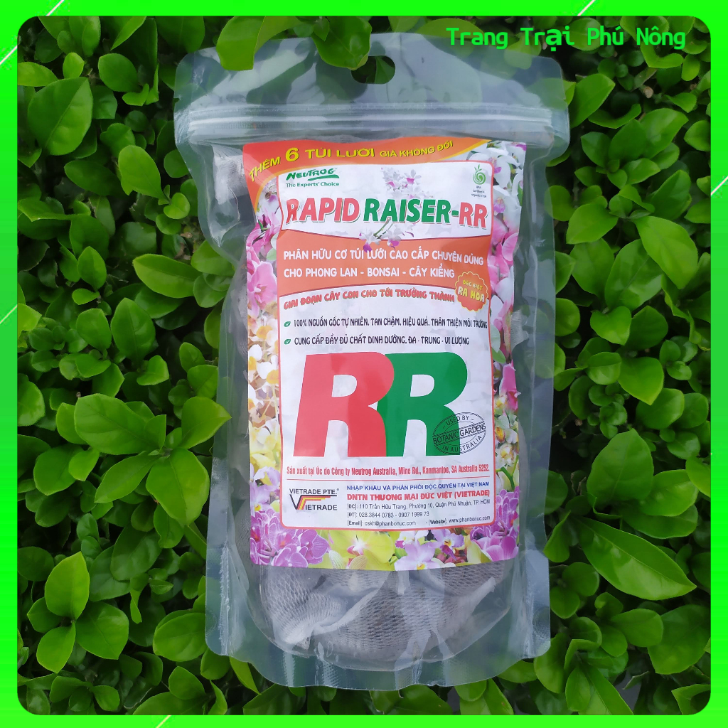 Phân Hữu Cơ Túi Lưới Cao Cấp Rapid Raiser Chuyên Cho Phong Lan - Bonsai - Cây Kiểng - Gói 180g 36 túi nhỏ 6g