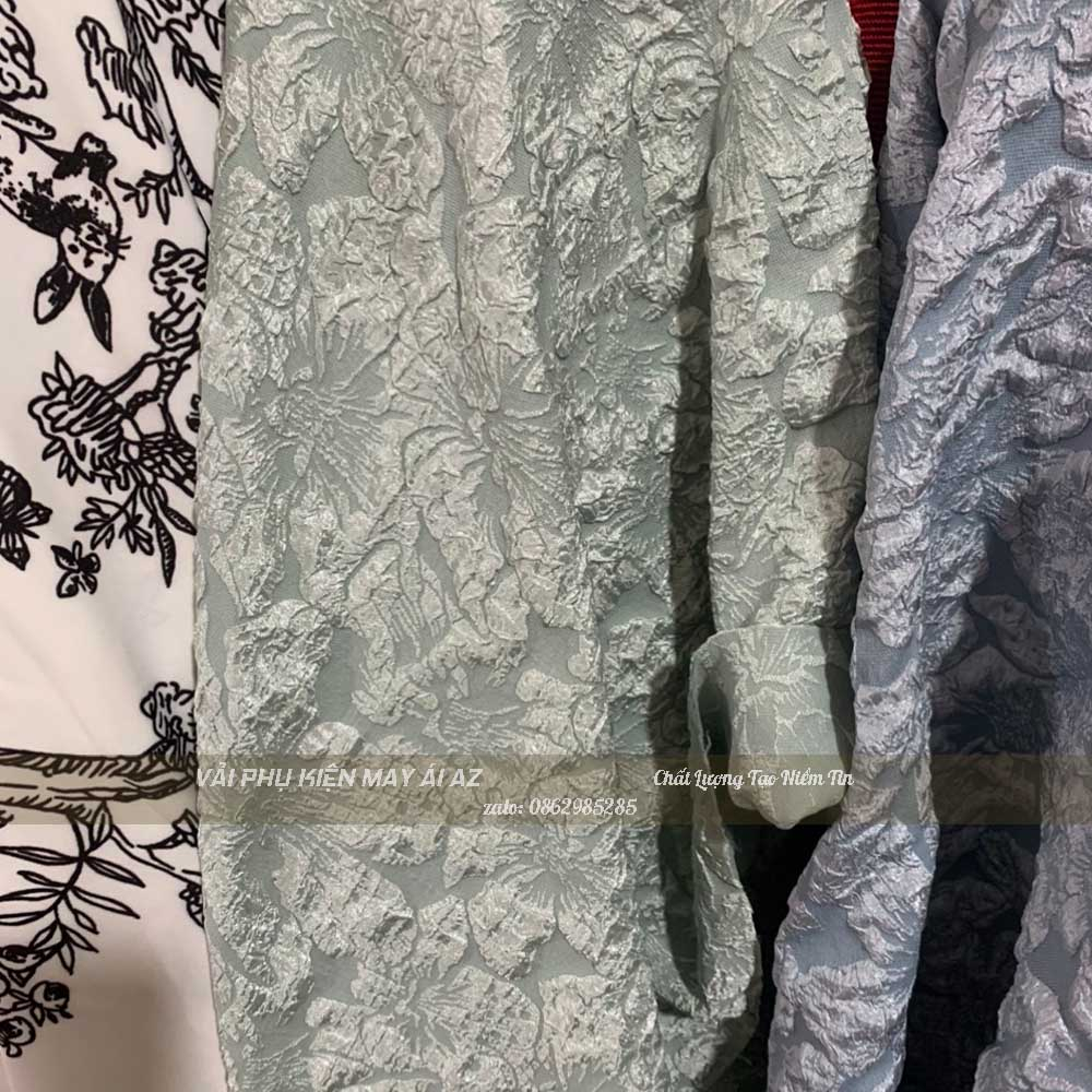 Gấm xốp hoa nổi Vải May Áo Dài