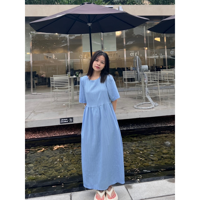 Váy babydoll dáng dài basic Siim Dress