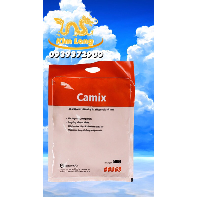 Camix gói 500gr Bổ sung canxi, khoáng đa, vi lượng cho vật nuôi
