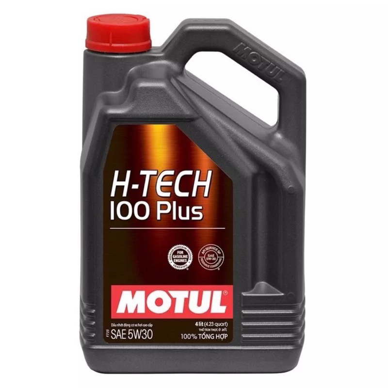 (Hàng chính hãng) Nhớt tổng hợp 100% Motul H-Tech 5W30 100 PLUS API SP 4L cho ô tô, xe hơi, xe ga (d