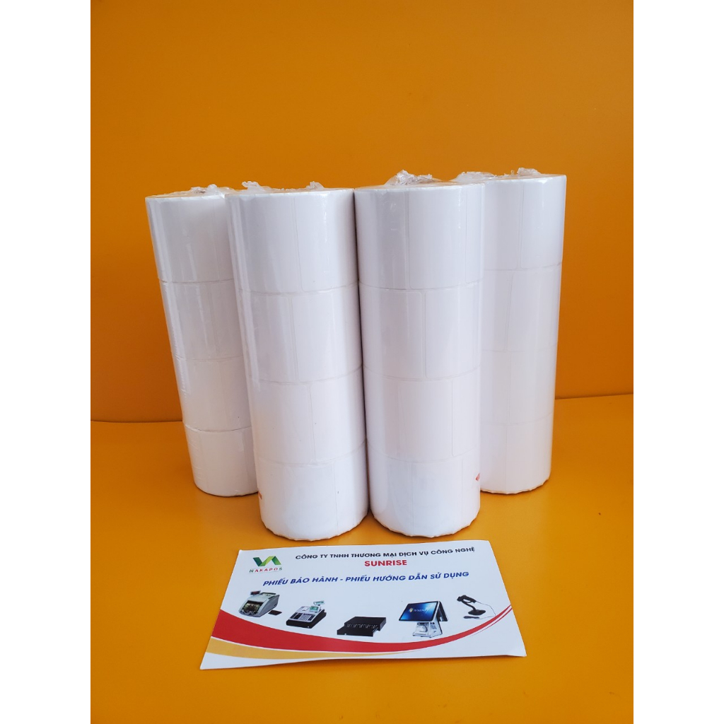 Decal nhiệt in tem trà sữa loại 50x30mm, giấy in nhiệt 5x3.